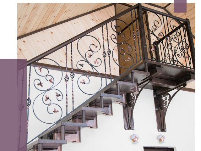 Кованые лестницы в Касимах от 84817 руб. под ключ