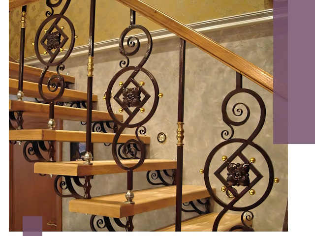 Изготовление кованых лестниц под ключ в Касимах