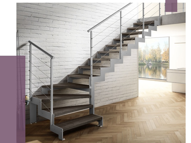 Г-образные лестницы под ключ в Касимах от 39418 руб. | ПРОЛЁТ-Ксм