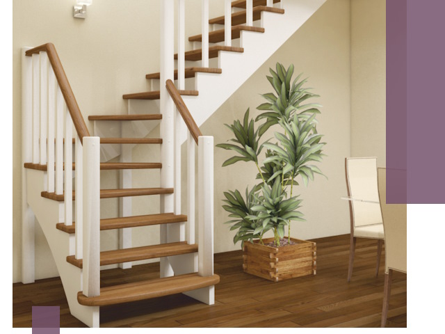 Г-образные лестницы под ключ в Касимах — изготовление и монтаж