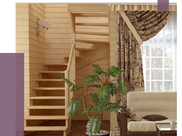 Лестницы для дачи в Касимах от 80739 руб.  | ПРОЛЁТ-Ксм