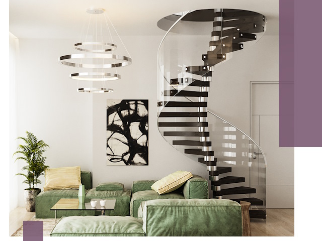 Лестницы для двухуровневой квартиры в Касимах — изготовление и монтаж