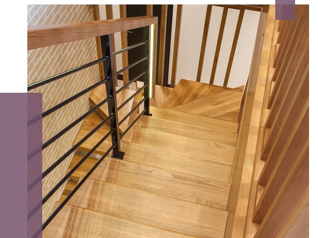 Лестницы из ясеня в Касимах под ключ от 10657 руб. 