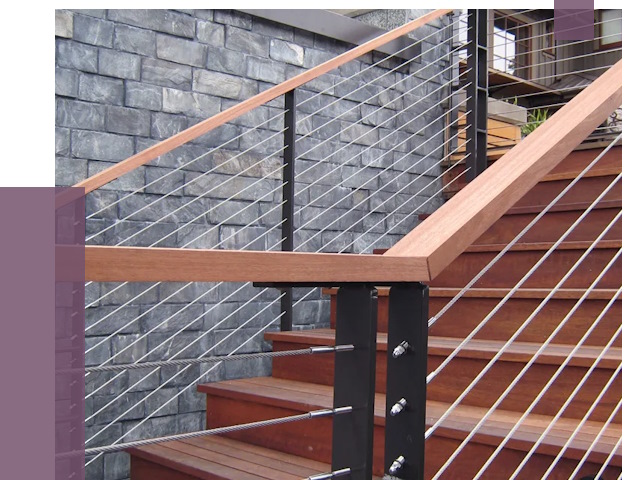 Тросовые перила под ключ в Касимах от 8264 руб. 