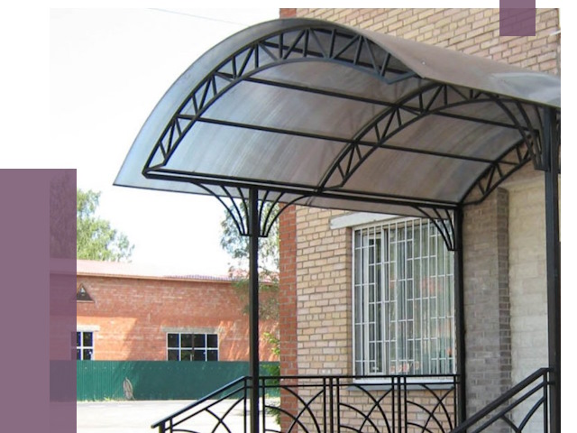 Металлические навесы и козырьки в Касимах от 13593 руб.