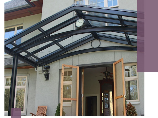 Изготовление и монтаж навесов и козырьков в Касимах