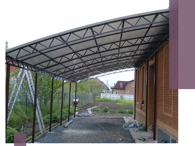 Профессиональный монтаж навесов под ключ в Касимах