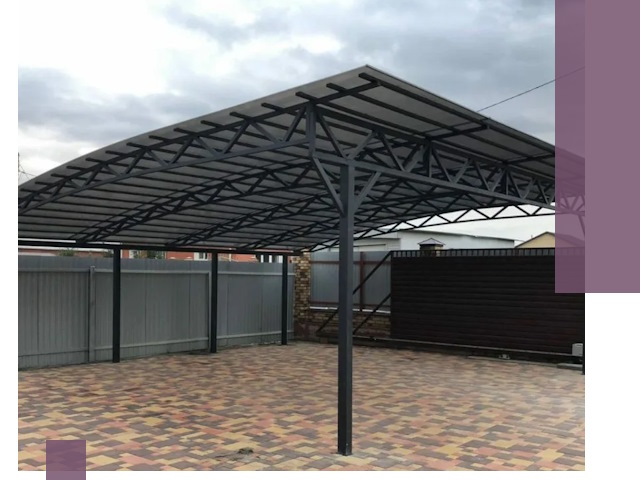 Недорогие навесы под ключ в Касимах — изготовление и монтаж