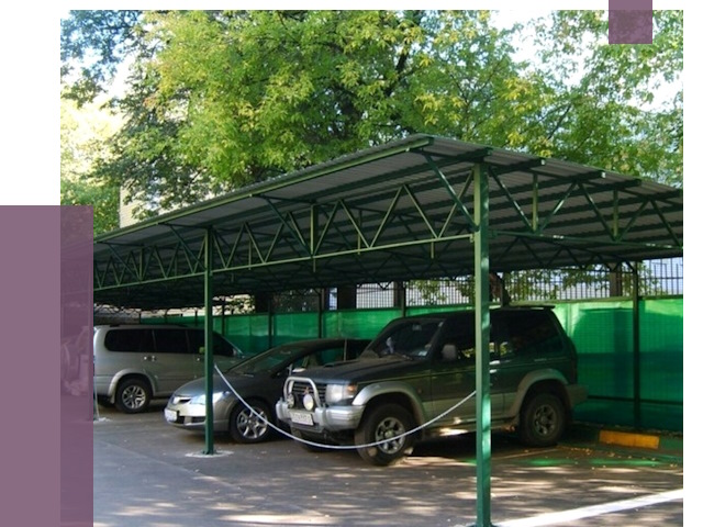 Навесы для парковки в Касимах от 85361 руб. заказать | ПРОЛЁТ-Ксм