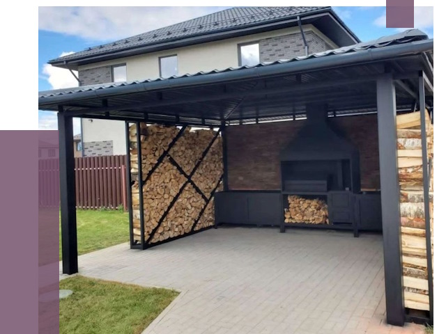 Навесы для барбекю в Касимах от 13538 руб. под ключ | ПРОЛЁТ-Ксм