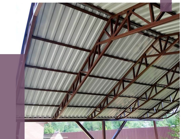 Навесы из профнастила в Касимах от 7829 руб. | ПРОЛЁТ-Ксм