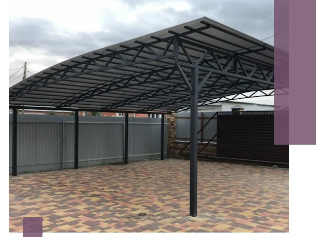 Металлические навесы под ключ в Касимах — изготовление и монтаж