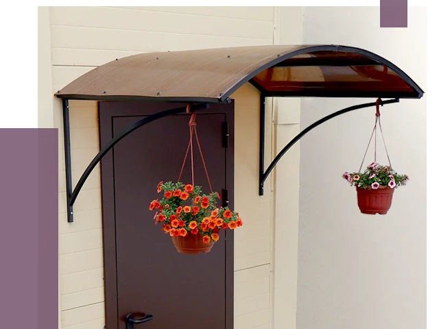 Козырьки над входом в Касимах от 15767 руб.  | ПРОЛЁТ-Ксм