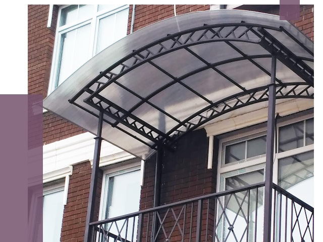 Козырьки над балконом в Касимах от 9189 руб.  | ПРОЛЁТ-Ксм