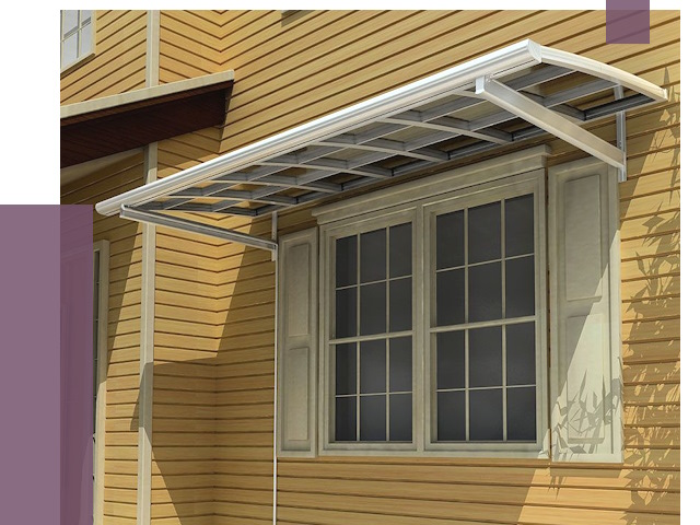Козырьки над окнами в Касимах от 8101 руб. — монтаж, покупки | ПРОЛЁТ-Ксм