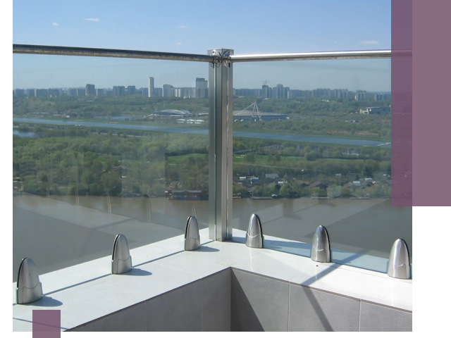 Стеклянные парапеты премиум класса в Касимах для домов и бизнесов