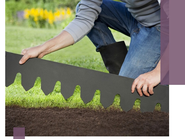 Металлические бордюры для газона в Касимах — изготовление и монтаж