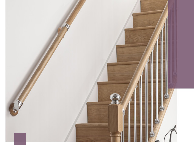 Пристенные поручни из стали и нержавейки под монтаж в Касимах